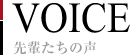 イメージ：先輩たちの声